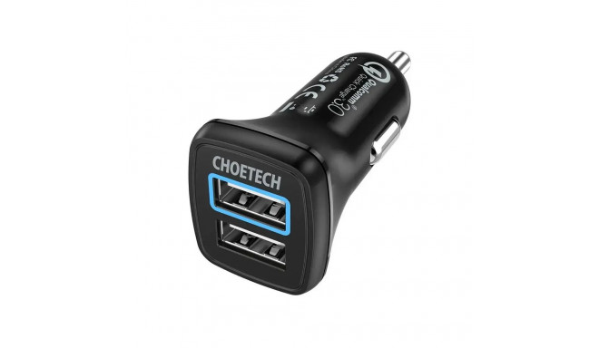 Choetech C0051 car charger | 30W | QC | USB-A | black