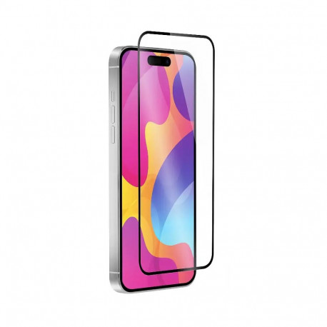 Fusion 5D full cover tempered glass for phone iPhone 15 Pro black