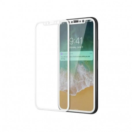 Fusion full cover tempered glass for phone iPhone X | iPhone XS | iPhone 11 Pro white