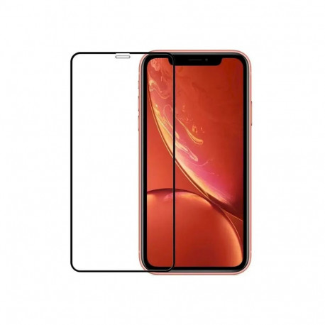Fusion full cover tempered glass for phone iPhone XR black