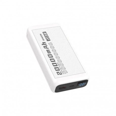 SENDEM PH82 external battery (powerbank) | 20000 mAh | 22.5W | USB-C, USB-A | LED display | white