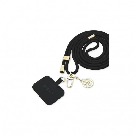 Guess GUOUCNMG4EK Universal CBDY Cord pasek czarny|black Nylon 4G Metal Charm