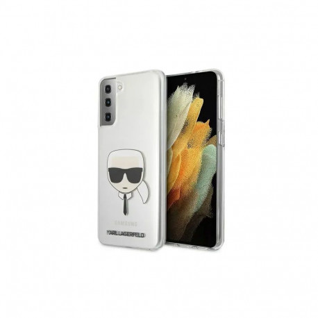 Karl Lagerfeld KLHCS21MKTR Head telefoni ümbris Samsung Galaxy S21+ läbipaistev