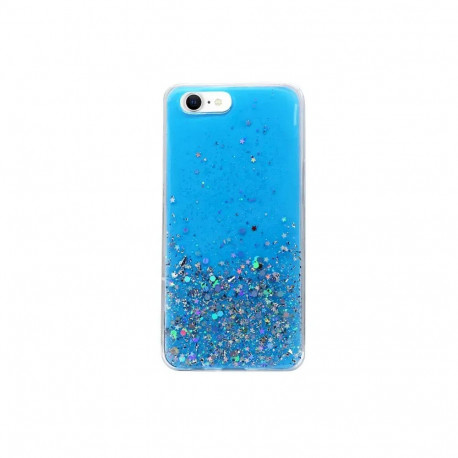 Fusion Glue Glitter Back Case Silicone Case For Apple iPhone 12 Pro Max Blue