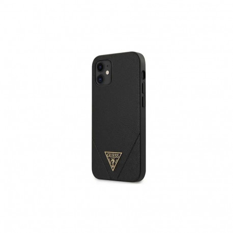 Guess GUHCP12SVSATMLBK Saffiano V Stitch Cover For Apple iPhone 12 Mini Black