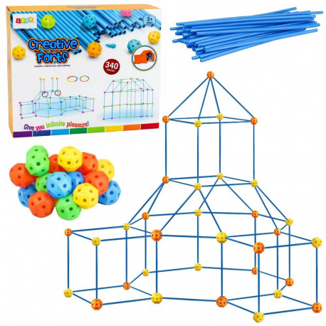 Zestaw Kreatywny Rurki Konstrukcyjne Do Budowania Przestrzennego 340 el.