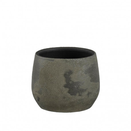 CERAMIC POT OLAF D16.5 H13CM ANTHRACITE