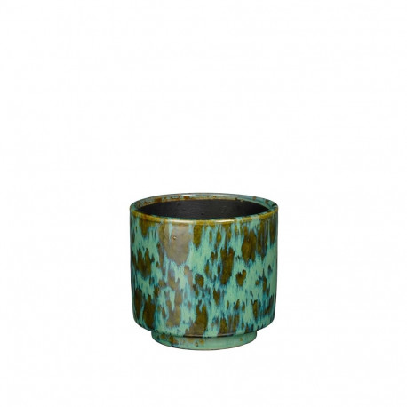 CERAMIC POT OTHELLO D16 H14CM TURQUOISE