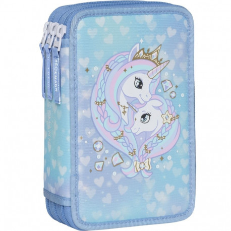 Täidetud pinal 3-lukuga Beckmann Unicorn Princess Ice Blue
