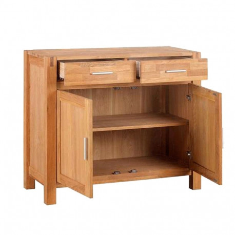 Kummut CHICAGO NEW 2-sahtli ja 2-uksega, 97x44xH86cm, puit: tammespoon/MDF, värvus: naturaalne, viim