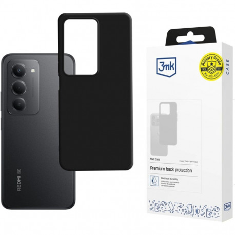 Mobiili tagakaas 3MK Redmi 15 4G/5G, matt must