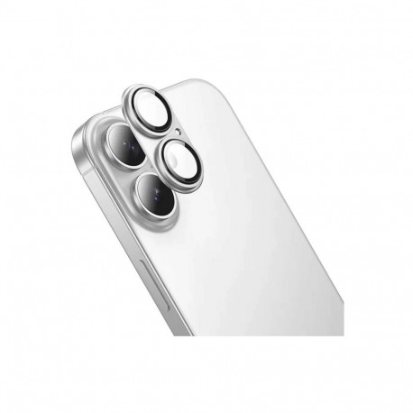 Kaamera kaitseklaas Hoco iPhone 17 Armor Metal ringid, hõbe