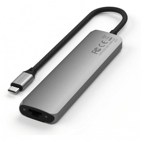 USB jagaja Satechi 7-in-1 USB-C Slim Multiport Adapter with Ethernet