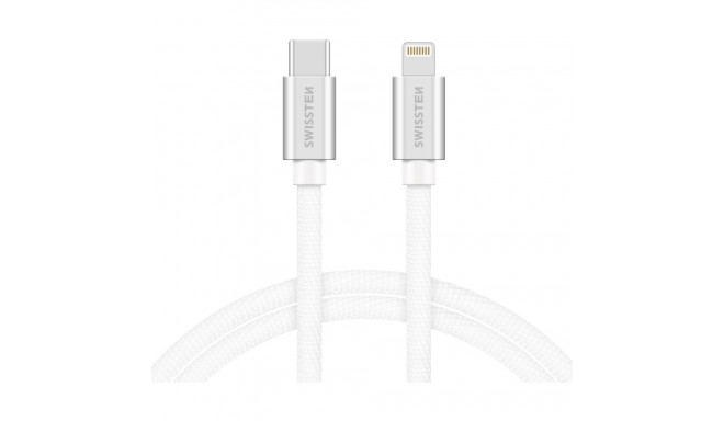 USB kaabel Swissten USB-C - Lightning 1.2m, hõbe