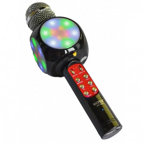 Goodbuy LED 360 karaokemikrofon Bluetooth-kõlariga | 5W | aux | hääle modulaator | USB | Micro SD mu