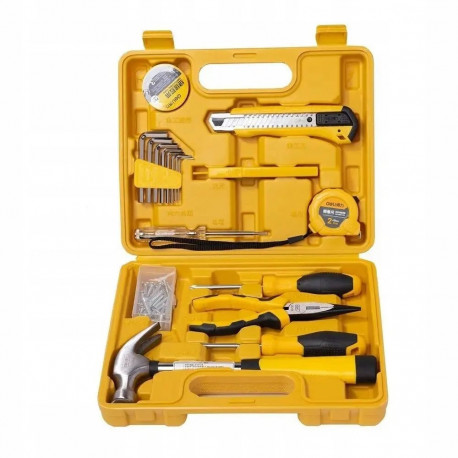 DELI TOOLS koduste tööriistade komplekt 18 tk|komplekt kollane