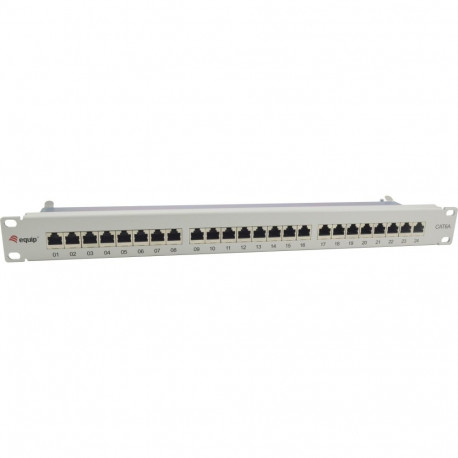 Equip 24-Port Cat.6A Shielded Patch Panel  Light Grey
