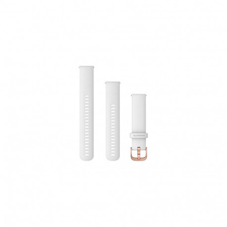 "Garmin Ersatzarmband 20mm Silikon Wei/Gold Schnalle"