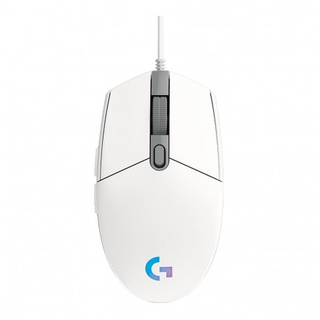 LOGITECH G102 LIGHTSYNC Corded Gaming Mouse - WHITE - USB - EER