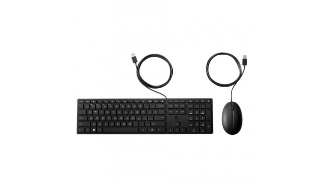 HP 320MK USB Wired Mouse Keyboard Combo, spill resistant – Black - EST