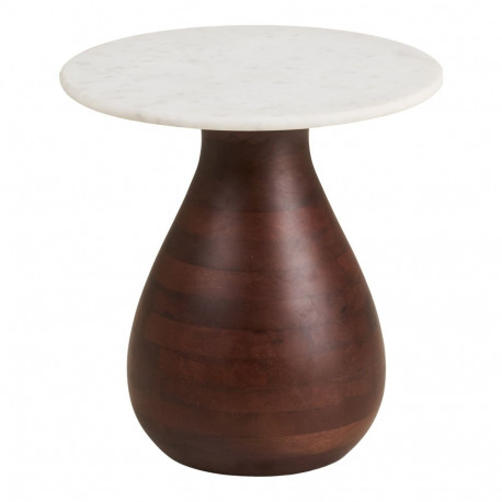 Abilaud HEIDE ø40x41 cm, valge/tumepruun