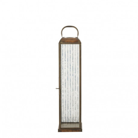 Latern HERSLEV 12x12x49 cm, antiikne messing välimus