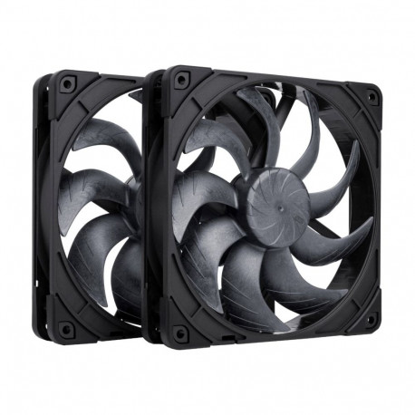 Noctua NF-A14x25 G2 PWM Sx2-PP chromax.black Next-gen black 140mm dual fan set