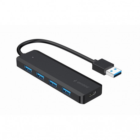 HUB USB black 4xUSB 3.1 power option
