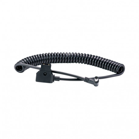 Atomos D-Tap to DC Locked connector Barrel Coiled Cable for Battery Eliminator and all Recorders