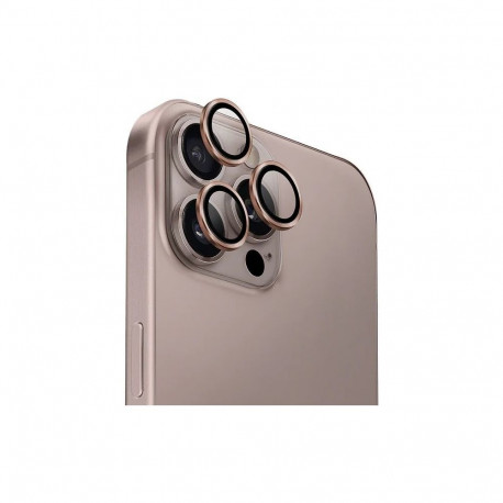 Kaamera kaitseklaas Hoco iPhone 16 Pro/16 Pro Max, ringid, kuldne