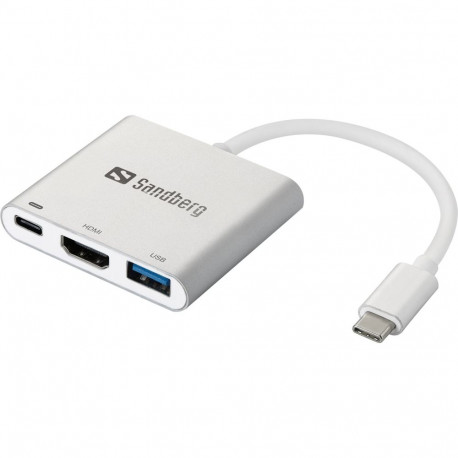 Dokkimisjaam Sandberg USB-C - HDMI 4K@30Hz / USB-A / USB-C