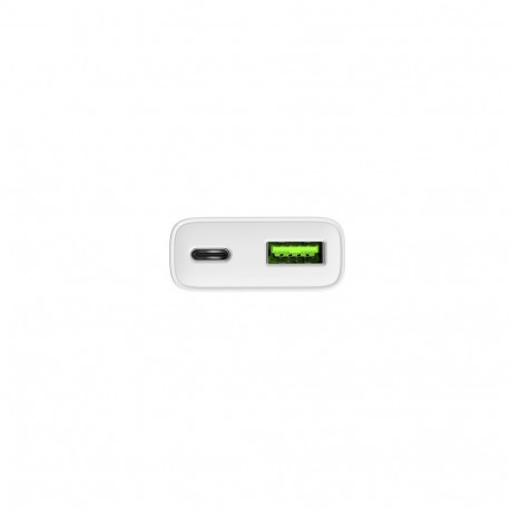 Charger - NATEC RIBERA GAN SLIM 20W USB-A & USB-C Mains Charger White