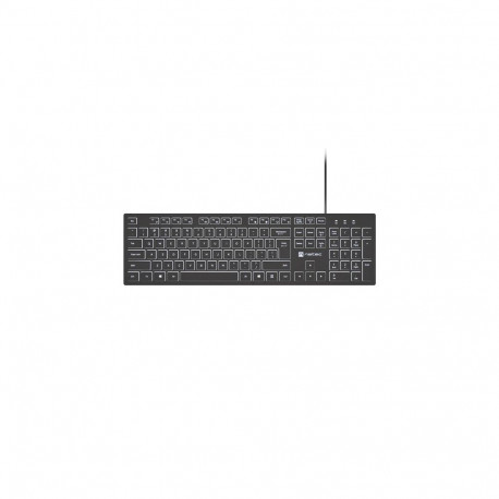 Keyboard - Natec Herring Glow US Keyboard (wired, 105 keys, white backlight)