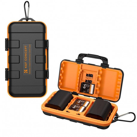 Memory Card Case - K&F Concept KF31.079 4 SD, 6 micro SD, 2 CF/XQD, 2 batteries