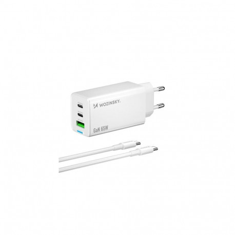 Wozinsky GaN 65W Universal White AC Fast charging Indoor