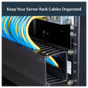 "StarTech 2U Horizontal Finger Duct Rack Cable Management Panel with Cover"