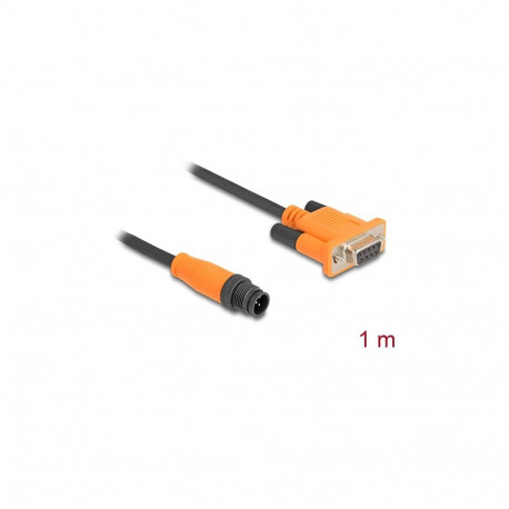 Delock CAN-siini kaabel M12 A-kodiert 5-pin pistik D-Sub 9 pesa 1m