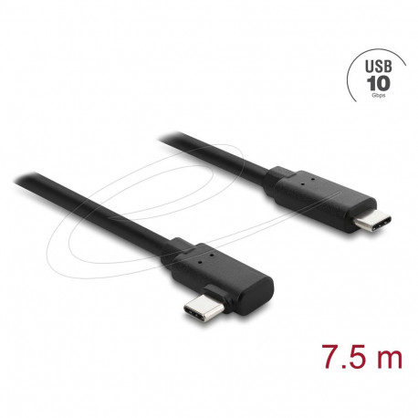 "Delock Aktives Optisches Kabel USB 10 Gbps USB Type-C Stecker zu Stecker gewinkelt 7,5 m"