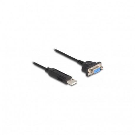 "DeLock USB 2.0 > Seriell 232 (ST-ST) 0,5m Adapterkabel Schwarz"