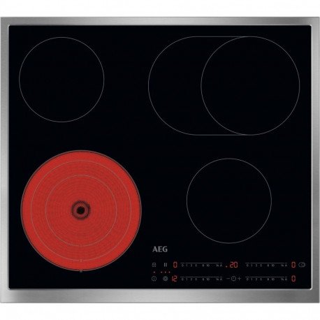 AEG keraamiline pliidiplaat TO 64RAC7XB 60cm fassettserv roostevabast terasest raam Direct-Control