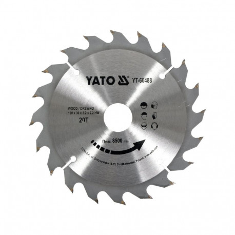 Tct saeketas puidule 190x30mm 20T TCT YT-60488 YATO