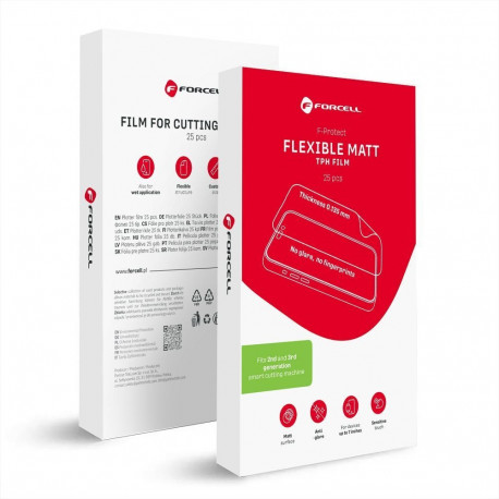 Cutting film for cutting machine 2nd and 3rd gen. Forcell F-Protect Flexible MATT 196 x 125 mm 25 pc
