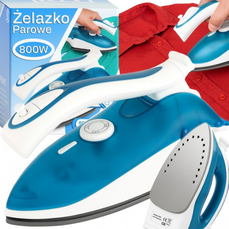 Małe żelazko parowe do ubrań turystyczne mini składnae 800w 80ml lekkie or1086