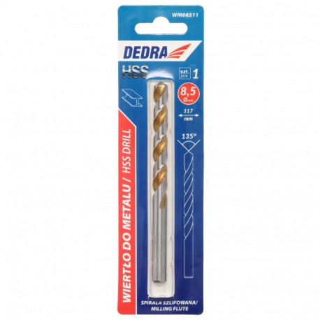 Metallipuur HSS teras 4341 135° 8,5x117mm 1tk