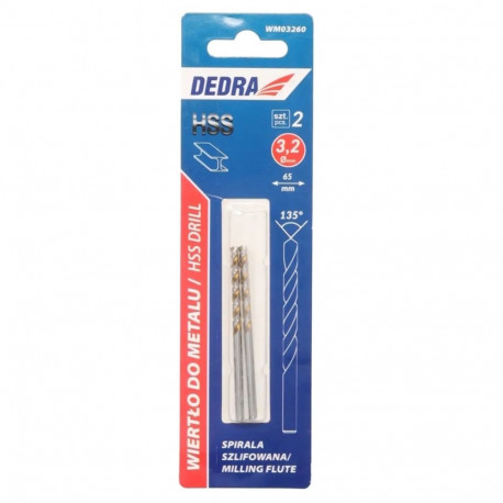 Metallipuur HSS 4341 teras 135° 2,5x57mm 2 tk