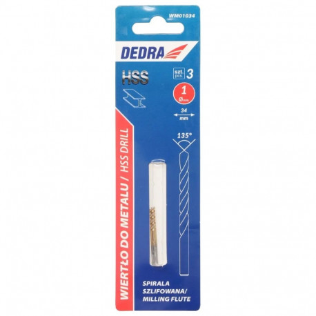 Metallipuur HSS teras 4341 135° 1x34mm 3tk