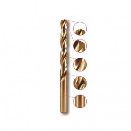 Wiertło do metalu, hss-co, 5% co, 135°, 3x61mm, 1szt