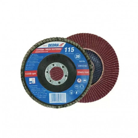 Listkowa tarcza szlifierska 115x22mm, granulacja 80