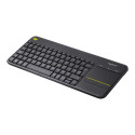 Logitech | K400 Plus | Keyboard with Trackpad | Wireless | US | Black