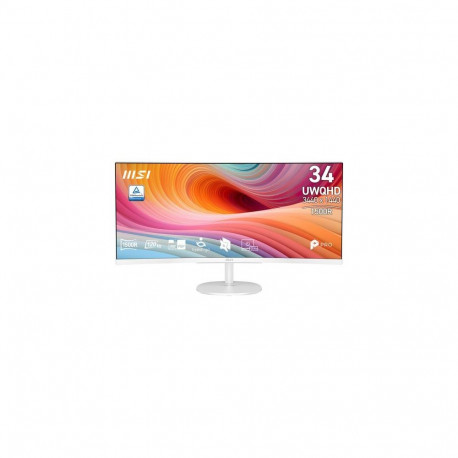 MSI Pro MP341CQW E12 computer monitor 86.4 cm (34") 3440 x 1440 pixels UltraWide Quad HD White